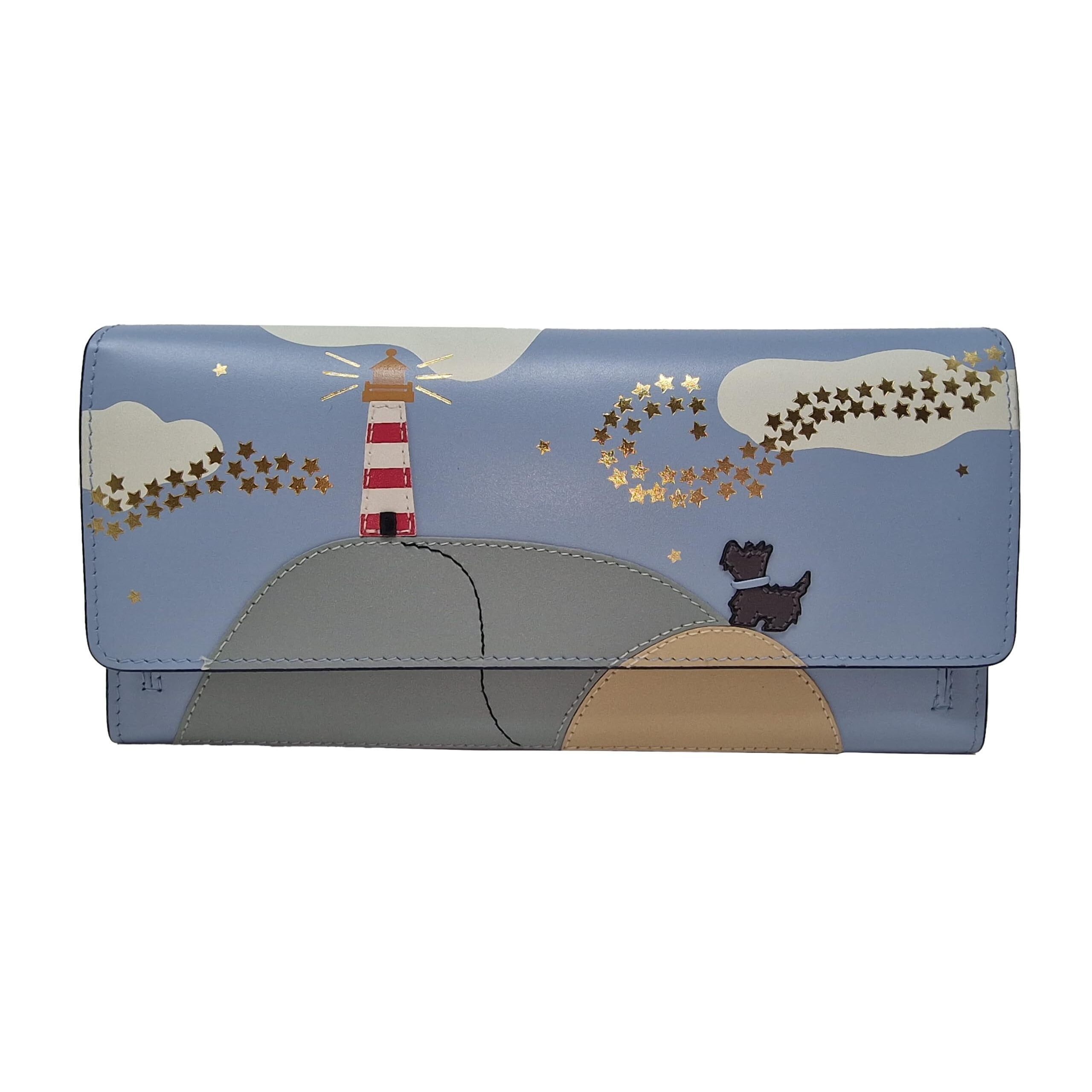 1921 London Lighthouse Large Flapover Leather Wallet